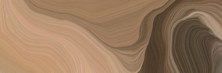 Naklejka premium inconspicuous banner with elegant modern waves background design with rosy brown, old mauve and pastel brown color