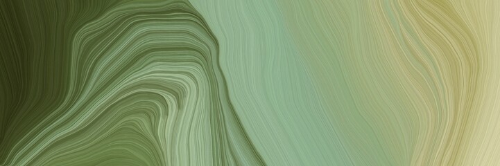 unobtrusive elegant abstract waves illustration with gray gray, dark sea green and very dark green color