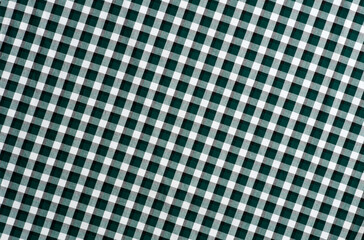 green, gray and white checkered napkin, top view