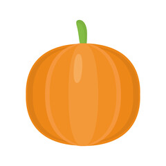 pumpkin flat style icon design, Fruit healthy organic food sweet and nature theme Vector illustration