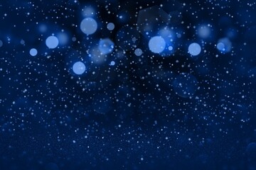 Obraz na płótnie Canvas blue beautiful shining glitter lights defocused bokeh abstract background with sparks fly, celebratory mockup texture with blank space for your content