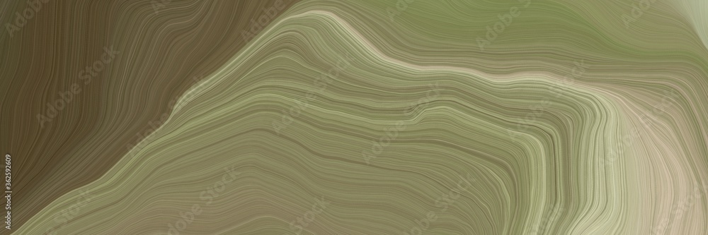Aufkleber inconspicuous header with elegant curvy swirl waves background illustration with pastel brown, tan a