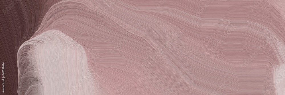 Poster inconspicuous banner with colorful modern soft swirl waves background design with rosy brown, old mauve and pastel gray color