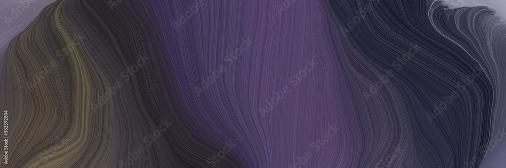 Poster inconspicuous elegant modern curvy waves background illustration with very dark violet, dark slate b