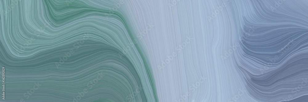 Poster unobtrusive banner with colorful smooth swirl waves background design with light slate gray, pastel 