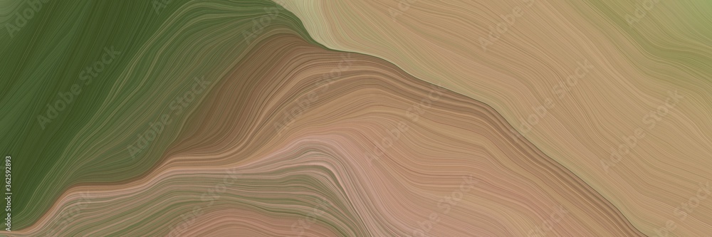 Aufkleber unobtrusive header with colorful elegant curvy swirl waves background illustration with rosy brown, 
