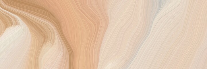 inconspicuous header with elegant smooth swirl waves background design with baby pink, dark khaki and tan color - 362593003