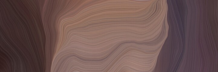 Fototapeta premium unobtrusive header with colorful modern soft curvy waves background design with old mauve, gray gray and pastel brown color