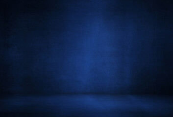 Blue empty room for design background