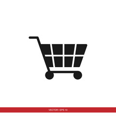 Shopping cart icon vector