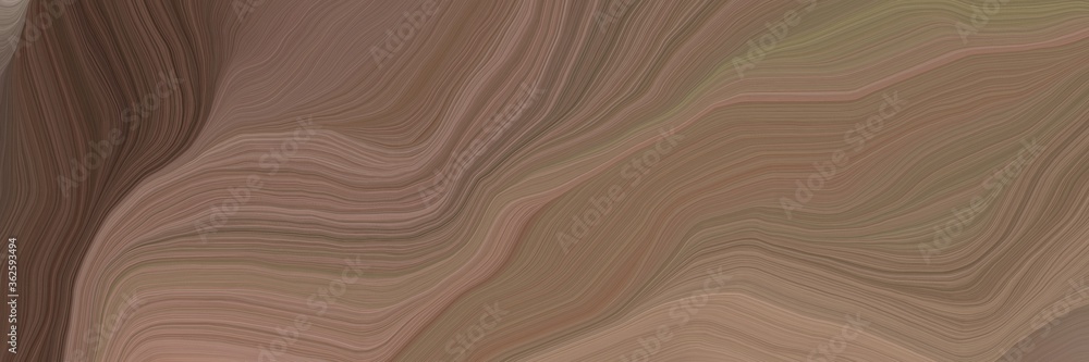 Aufkleber inconspicuous header with colorful modern soft swirl waves background illustration with pastel brown