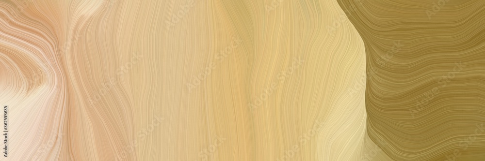 Poster unobtrusive header with colorful elegant curvy swirl waves background illustration with burly wood, 