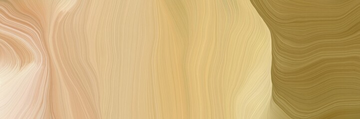 unobtrusive header with colorful elegant curvy swirl waves background illustration with burly wood, pastel brown and bisque color