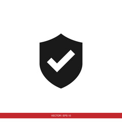 Shield check icon vector