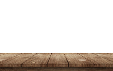Wood table top isolated on white background 3d illustration