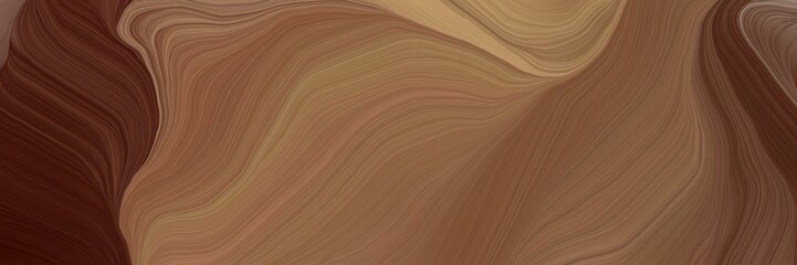 inconspicuous header with elegant modern soft curvy waves background design with pastel brown, very dark pink and old mauve color