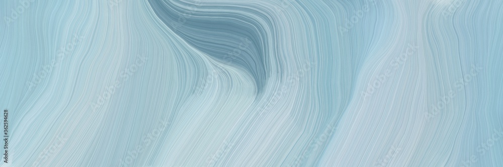 Aufkleber inconspicuous header with colorful modern curvy waves background illustration with pastel blue, cadet blue and light gray color