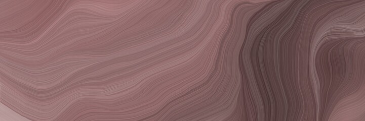 inconspicuous banner with elegant curvy swirl waves background design with pastel brown, old mauve and rosy brown color