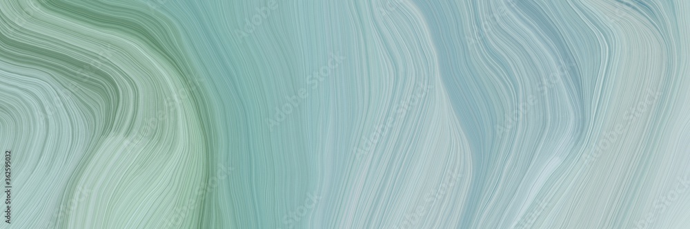 Poster inconspicuous banner with elegant modern curvy waves background design with ash gray, light gray and