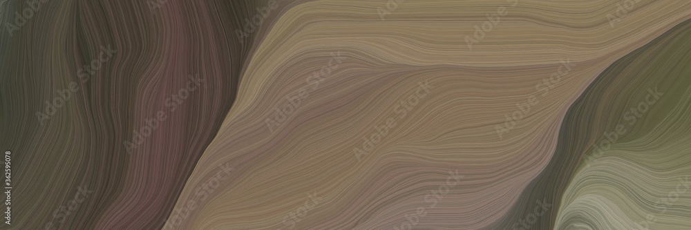 Aufkleber inconspicuous elegant curvy swirl waves background design with pastel brown, dark slate gray and old mauve color