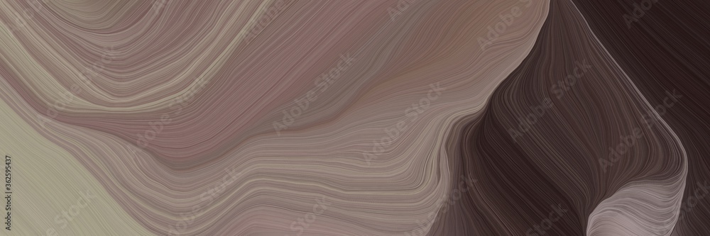 Poster unobtrusive header with elegant modern waves background design with gray gray, old lavender and very