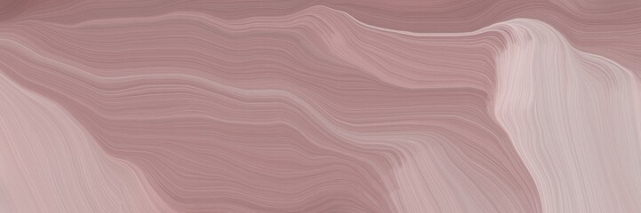 unobtrusive colorful elegant curvy swirl waves background design with rosy brown, pastel gray and antique fuchsia color