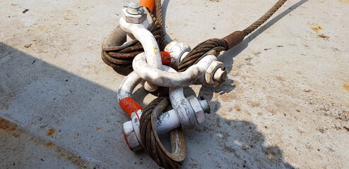 heavy duty steel wire slings with shackles