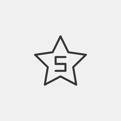 5 star hotel sign. Rating symbol modern, simple, vector, icon for website design, mobile app, ui. Vector Illustration