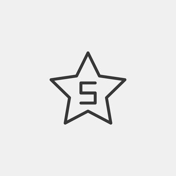 5 star hotel sign. Rating symbol modern, simple, vector, icon for website design, mobile app, ui. Vector Illustration