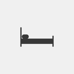 Single bed icon. Bed symbol modern, simple, vector, icon for website design, mobile app, ui. Vector Illustration