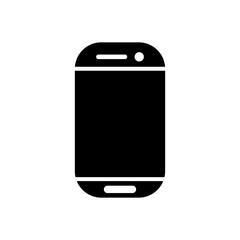 smartphone device icon, silhouette style