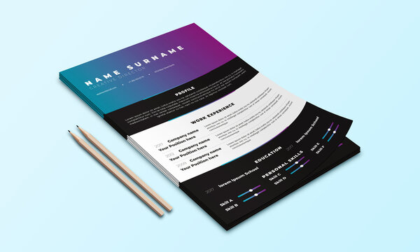 Professional Resume design with cover letter