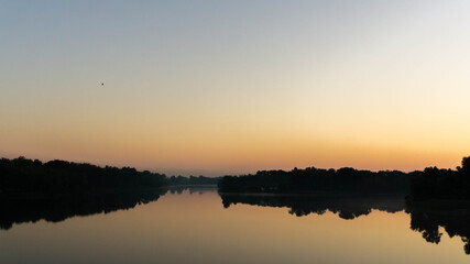 Obraz premium quiet calm morning before dawn, summer day