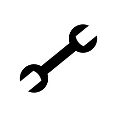 wrench tool icon, silhouette style
