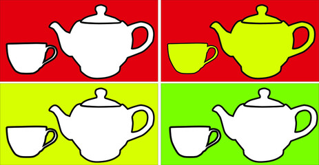 teapot and cup icon