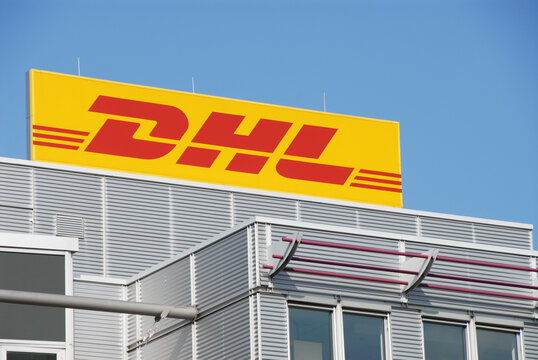 Eschborn, Hesse / Germany - September 24, 2007: DHL sign in Eschborn, Germany -  DHL is the world's largest logistics company