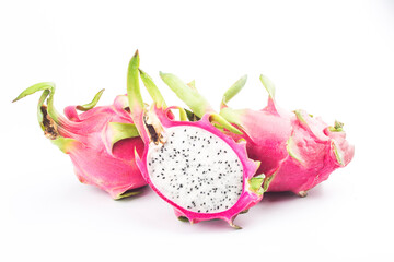 Dragon fruit isolated on white background