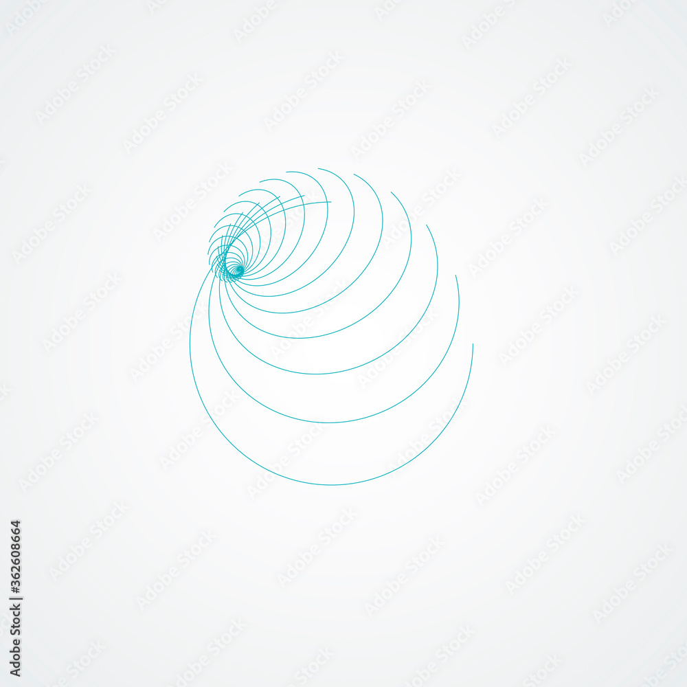 Poster white background with abstract circles
