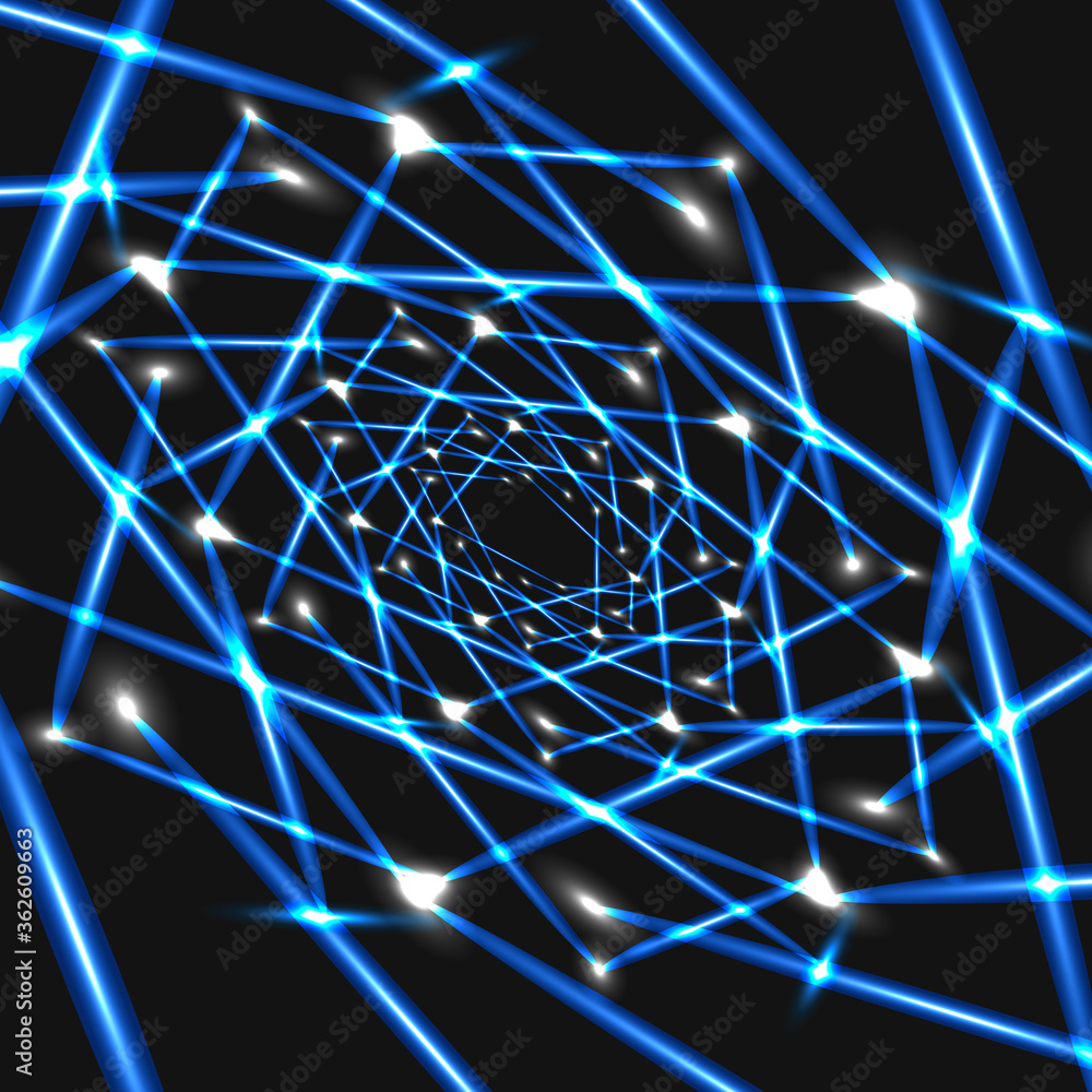 Poster Abstract technology wire hexagonal vector background