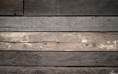 rustic weathered barn wood background with old rusty nail and holes backdground