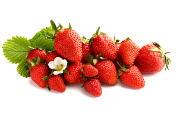 Fototapeta na wymiar Strawberries isolated over white background