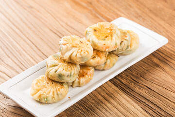 asia china cantonese food dim sum Pan fried pork bun