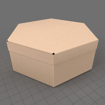 Closed hexagonal paper box 3