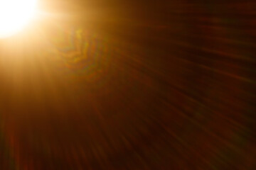 Easy to add lens flare effects for overlay designs or screen blending mode to make high-quality images. Abstract sun burst, digital flare, iridescent glare over black background.