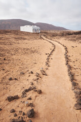 sand pathway in a canarian island