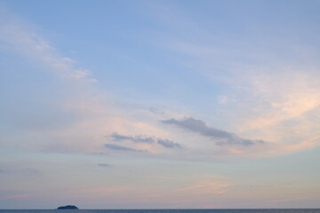 Fototapeta na wymiar Evening sky for pastel tones for background