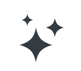 Vector clean icon.  Sparkle icon.  Stars icon. 