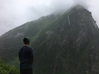 hiker in the mountains