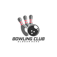 Bowling logo design concept vector template, emblem tournament template editable for your design. Icon Symbol