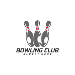 Bowling logo design concept vector template, emblem tournament template editable for your design. Icon Symbol